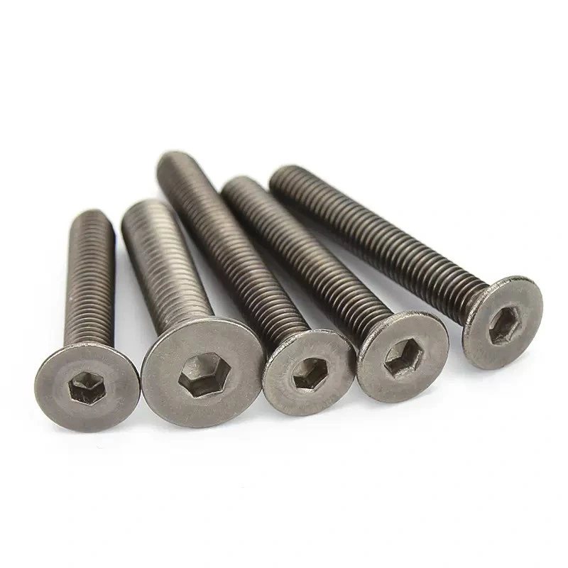 Titanium Bolts Countersunk Hexagon Socket Bolt Fastener Manufacturer Custom Size